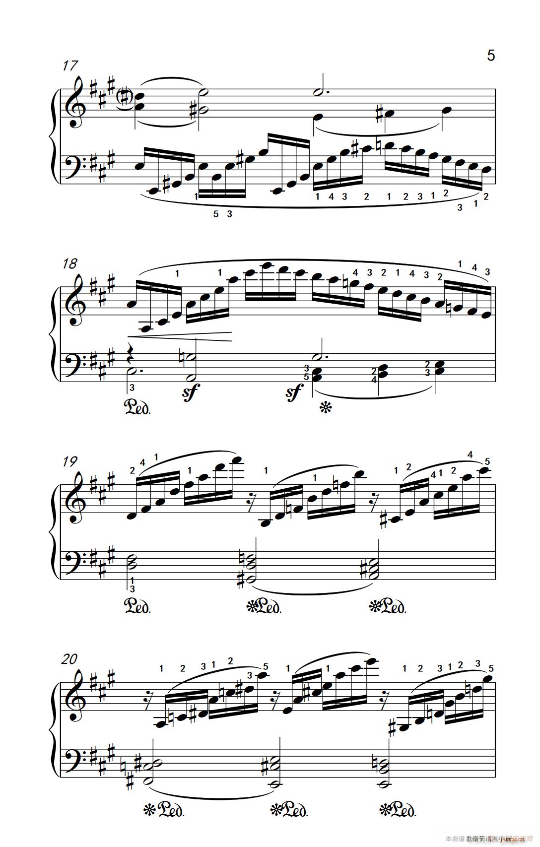 第九级2 练习曲 No 7 中央音乐学院 钢琴 业余 考级教程 7 9级(钢琴谱)3