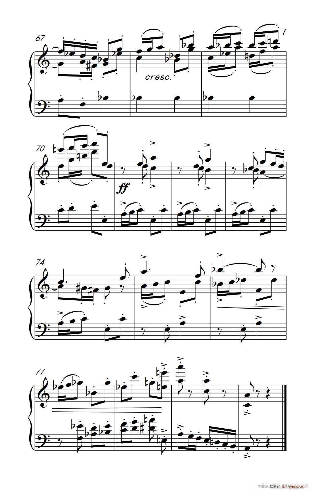 第九级2 赋格曲 Op 87 No 2 中央音乐学院 钢琴 业余 考级教程 7 9级(钢琴谱)7