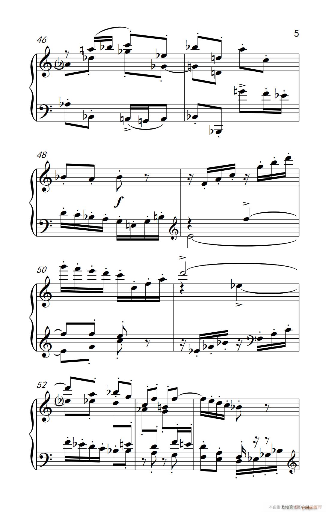 第九级2 赋格曲 Op 87 No 2 中央音乐学院 钢琴 业余 考级教程 7 9级(钢琴谱)5