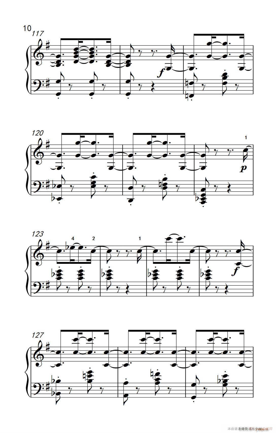 第九级2 G大调奏鸣曲 第一乐章 Op 31 No 1 中央音乐学院 钢琴 业余 考级教程 7 9级(钢琴谱)10