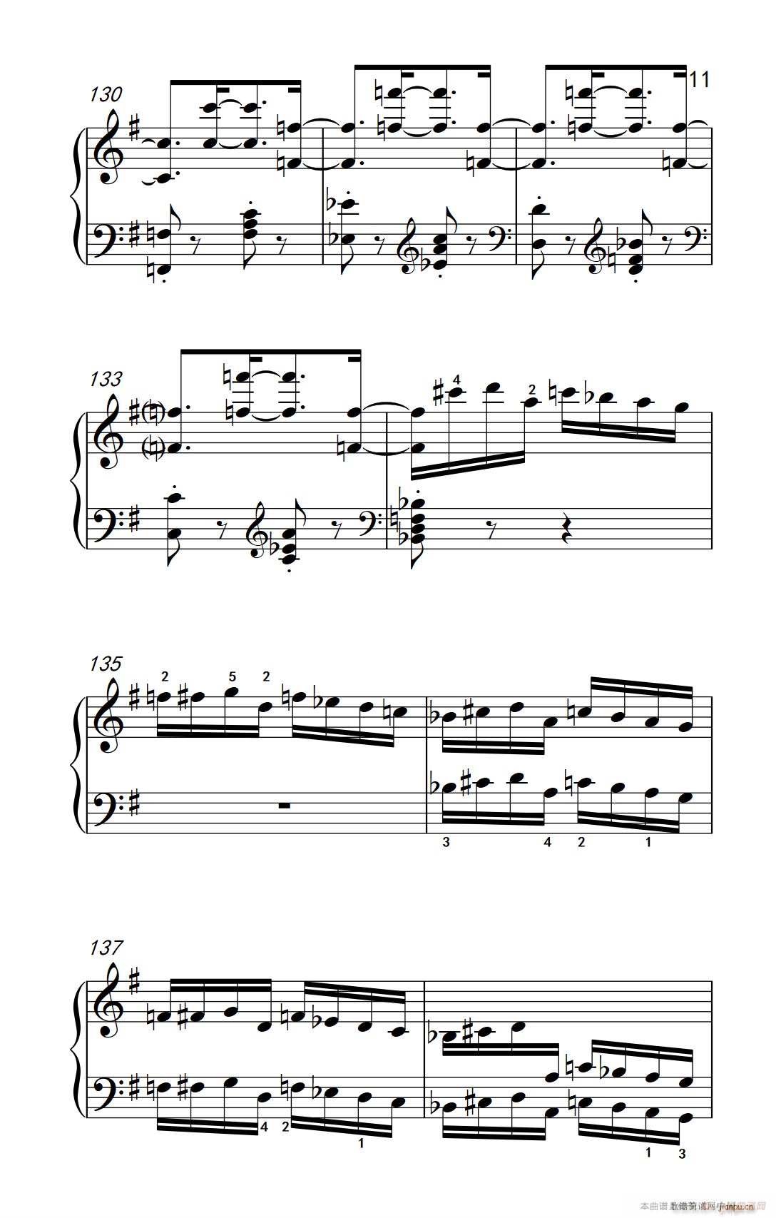 第九级2 G大调奏鸣曲 第一乐章 Op 31 No 1 中央音乐学院 钢琴 业余 考级教程 7 9级(钢琴谱)11