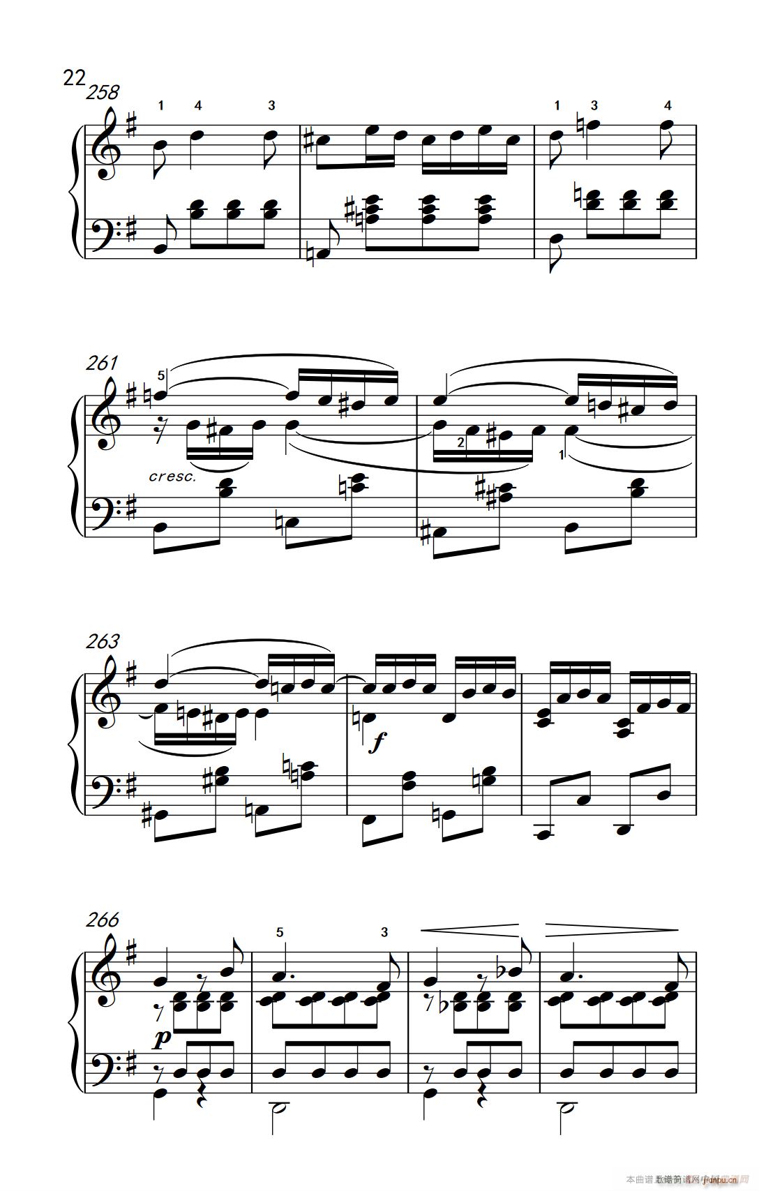 第九级2 G大调奏鸣曲 第一乐章 Op 31 No 1 中央音乐学院 钢琴 业余 考级教程 7 9级(钢琴谱)22