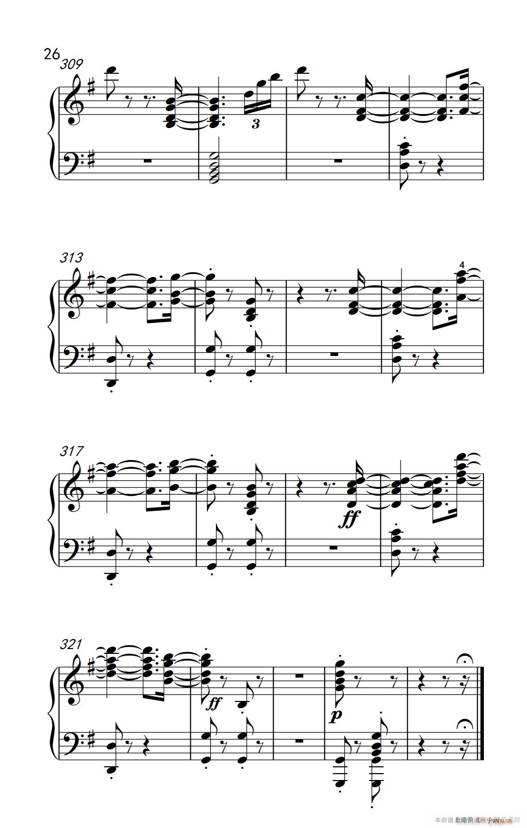 第九级2 G大调奏鸣曲 第一乐章 Op 31 No 1 中央音乐学院 钢琴 业余 考级教程 7 9级(钢琴谱)26