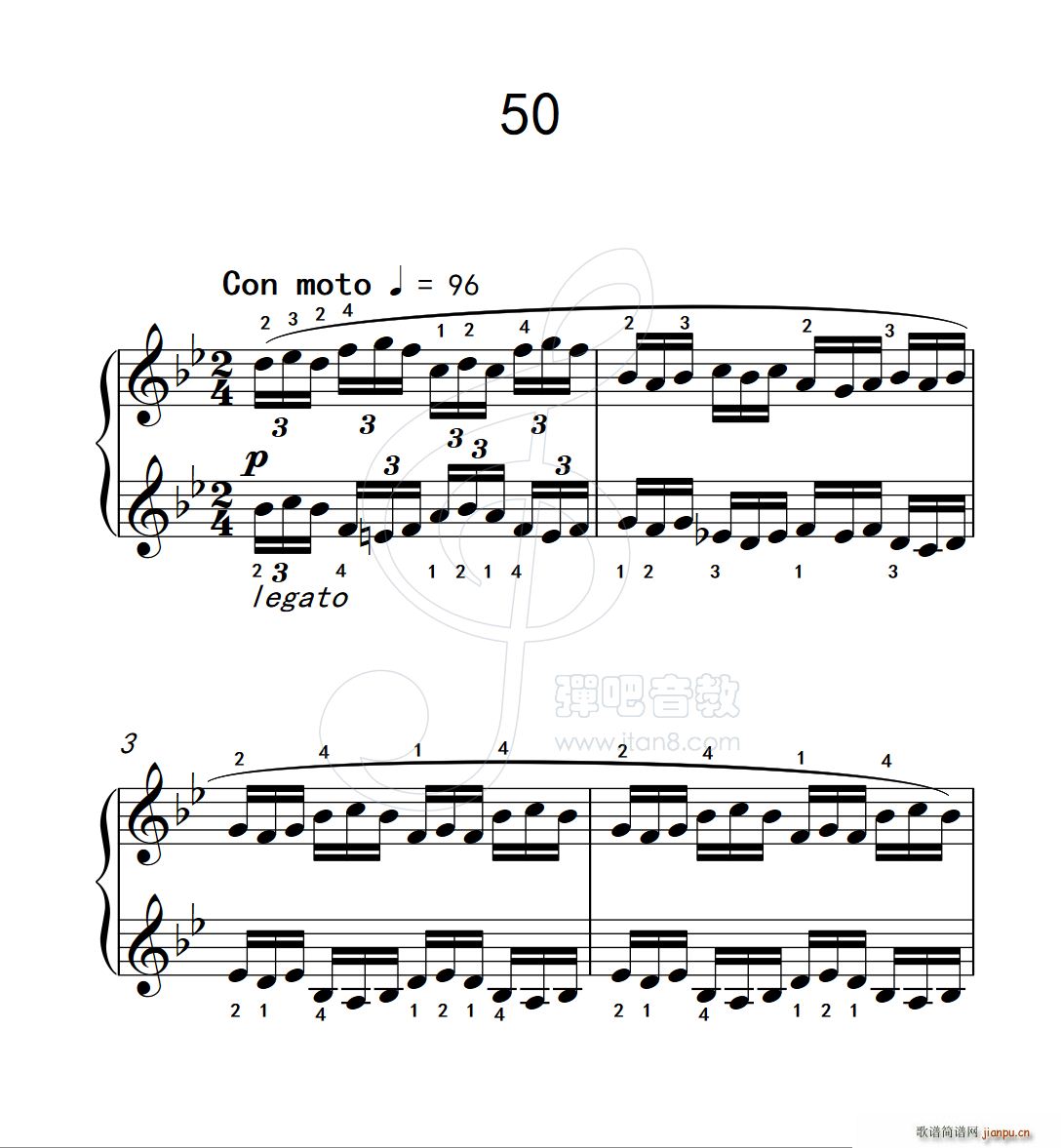 练习曲 50 克拉莫钢琴练习曲60首(钢琴谱)1