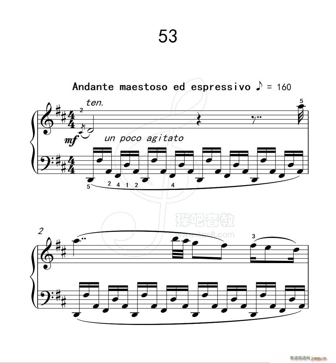 练习曲 53 克拉莫钢琴练习曲60首(钢琴谱)1