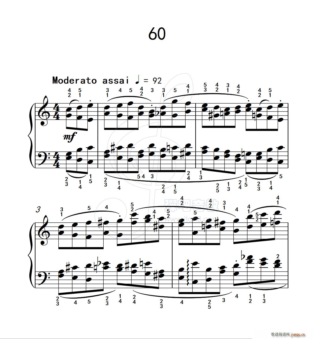 练习曲 60 克拉莫钢琴练习曲60首(钢琴谱)1