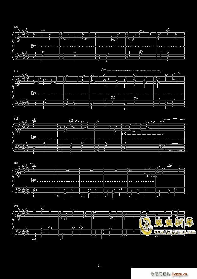 いつも何度でも e大调(钢琴谱)5