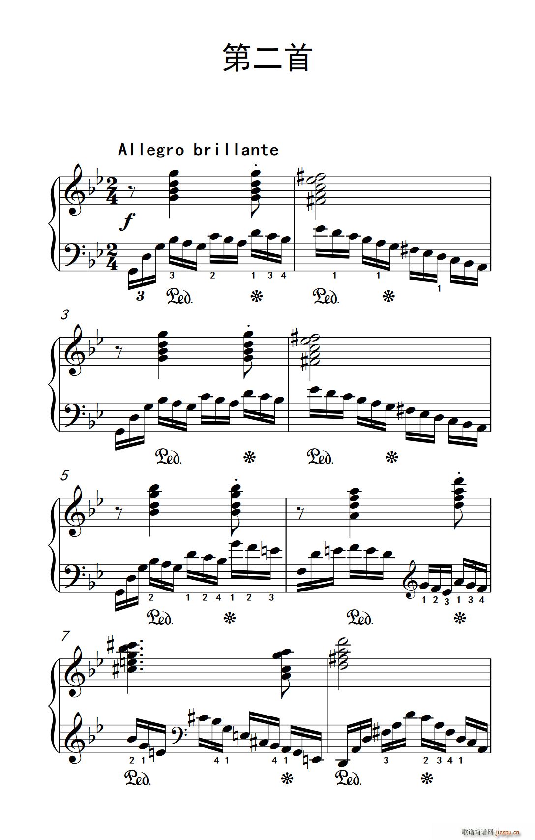 莫什科夫斯基 钢琴练习曲 第二首(钢琴谱)1