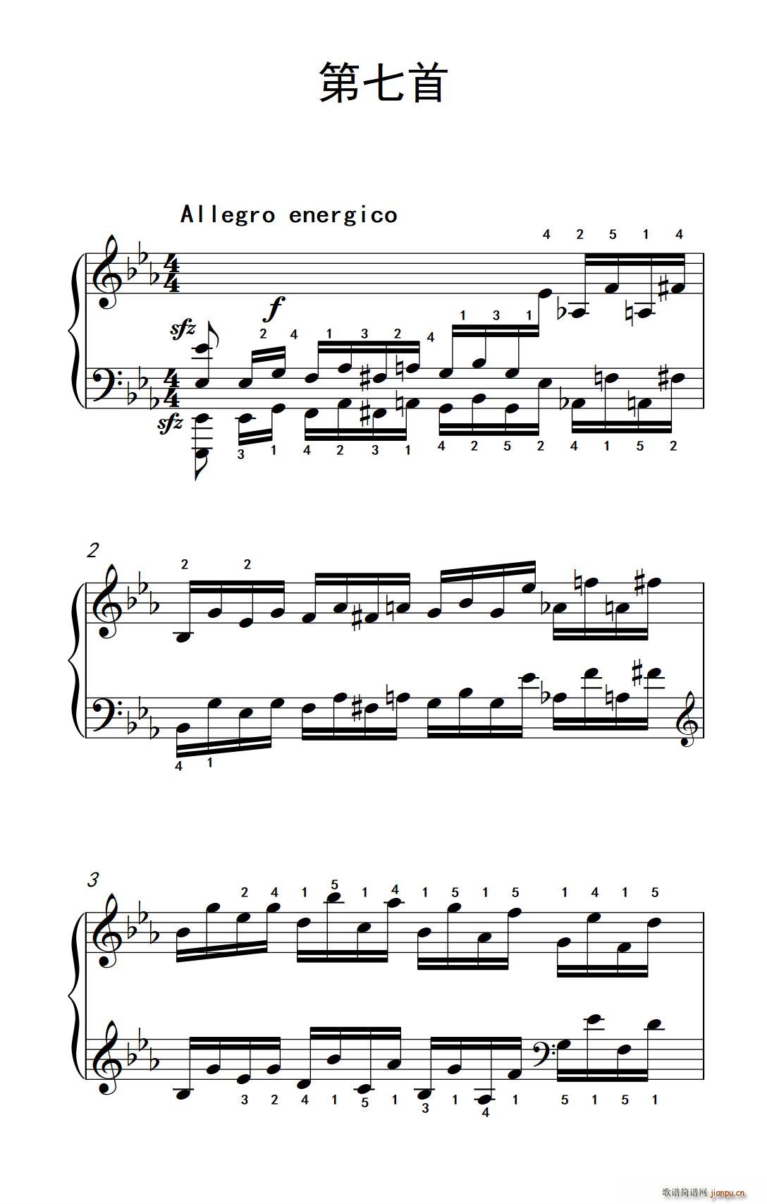 莫什科夫斯基 钢琴练习曲 第七首(钢琴谱)1