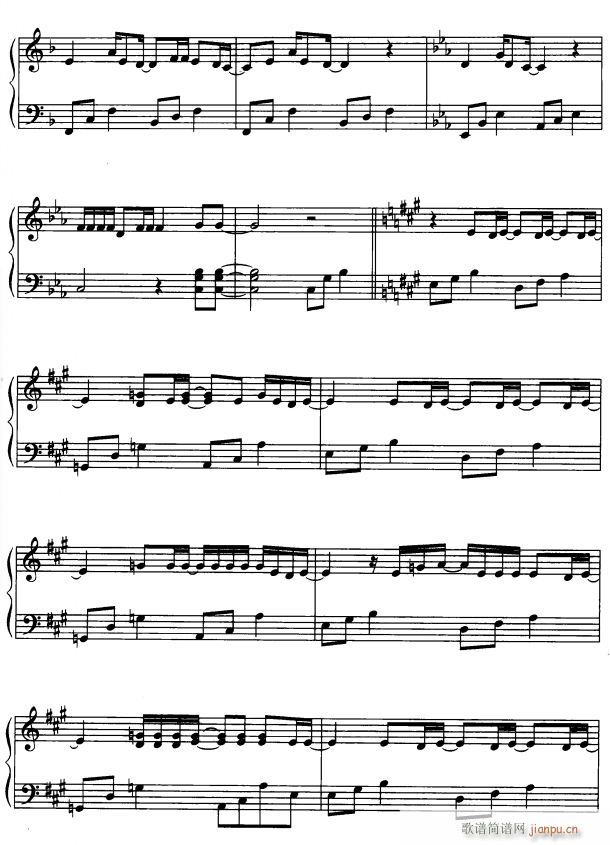 在莫斯科的陌生人2(钢琴谱)1