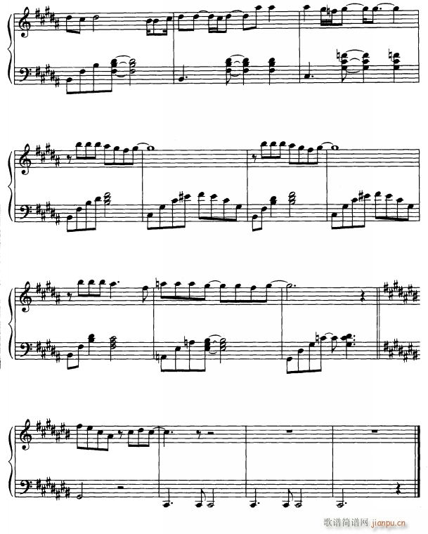 止不住的爱恋5(钢琴谱)1