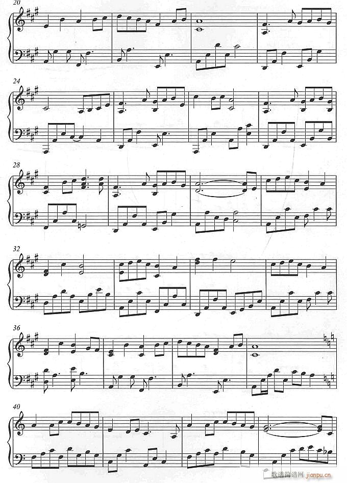 雪之梦2(钢琴谱)1