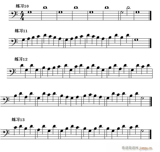 怎样看钢琴 第三节 识读低音部分常见的音乐进行 三 g d2音区常见音型(钢琴谱)1
