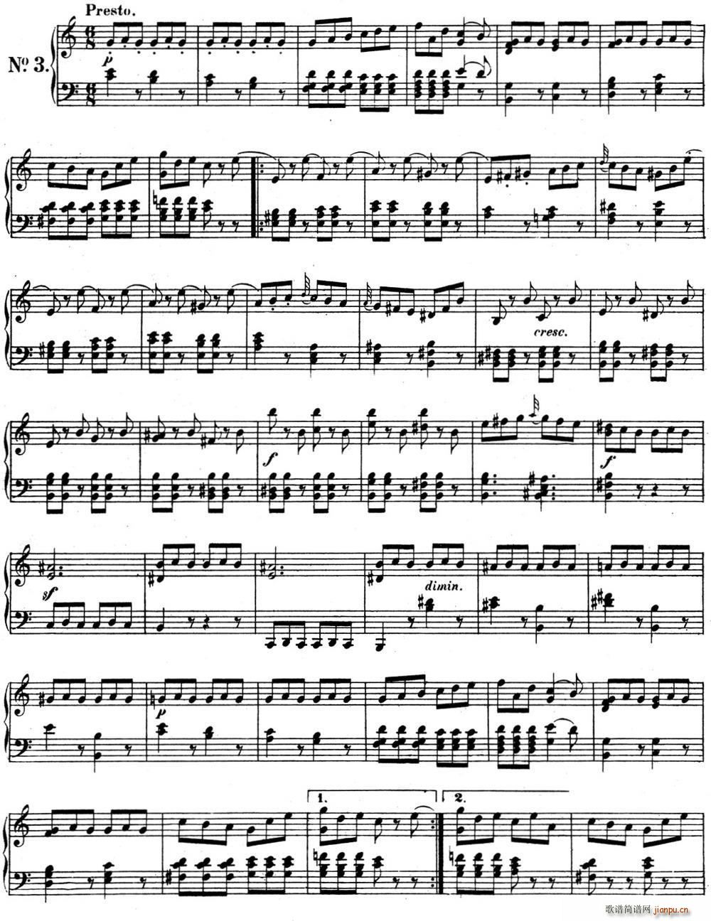 门德尔松无词歌Op 102(钢琴谱)1