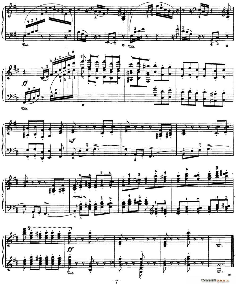 柴可夫斯基 四季 8月 收获 b小调 Harvest B minor(钢琴谱)7