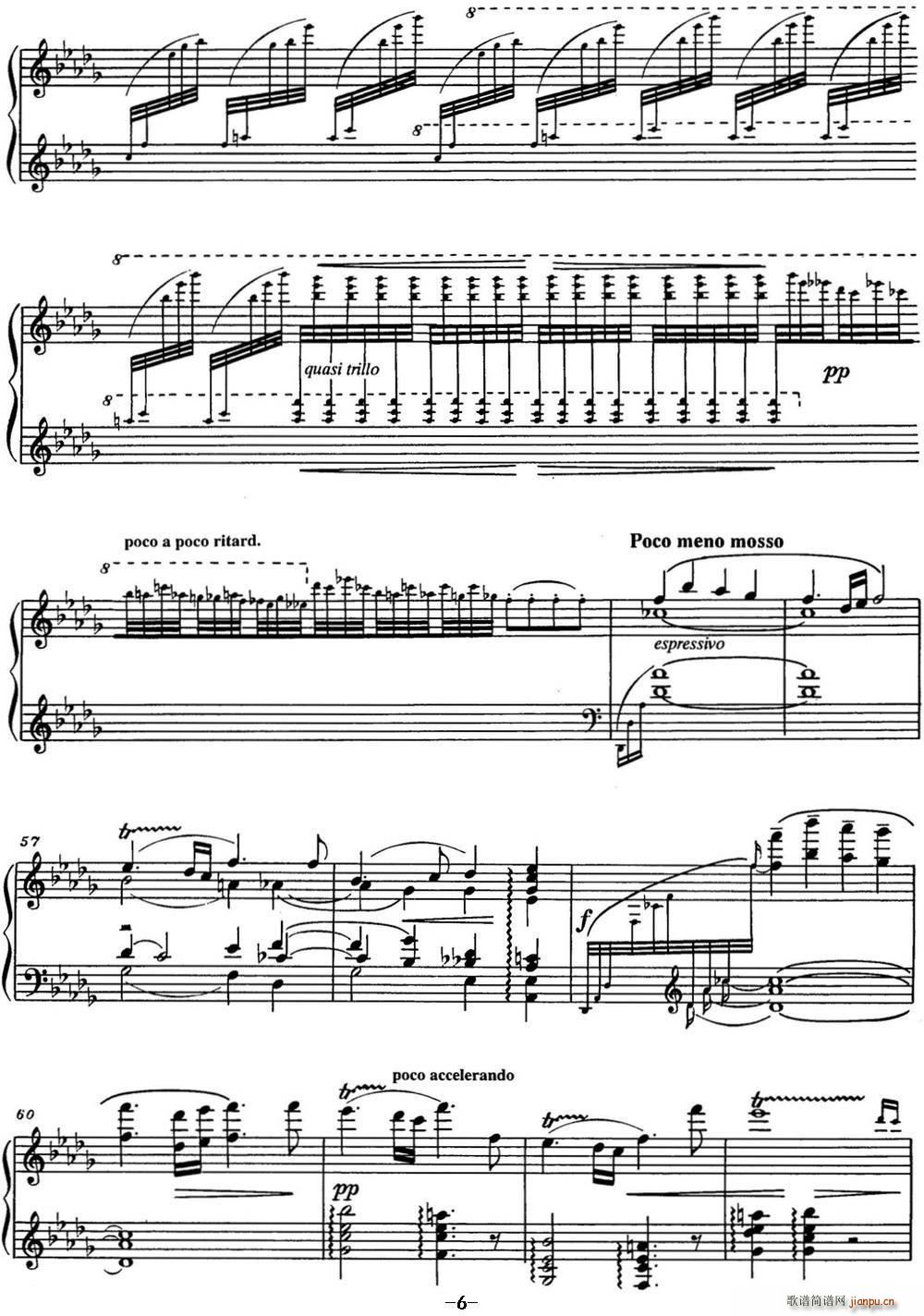 巴拉基列夫 改编钢琴曲 云雀(钢琴谱)6