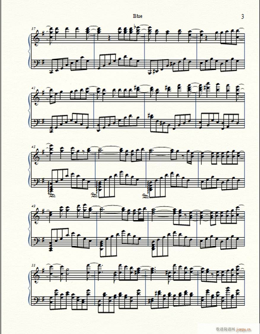 blue(钢琴谱)3