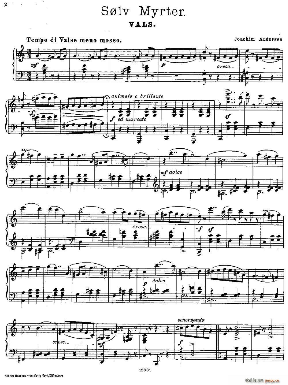 S?lv myrter(钢琴谱)1