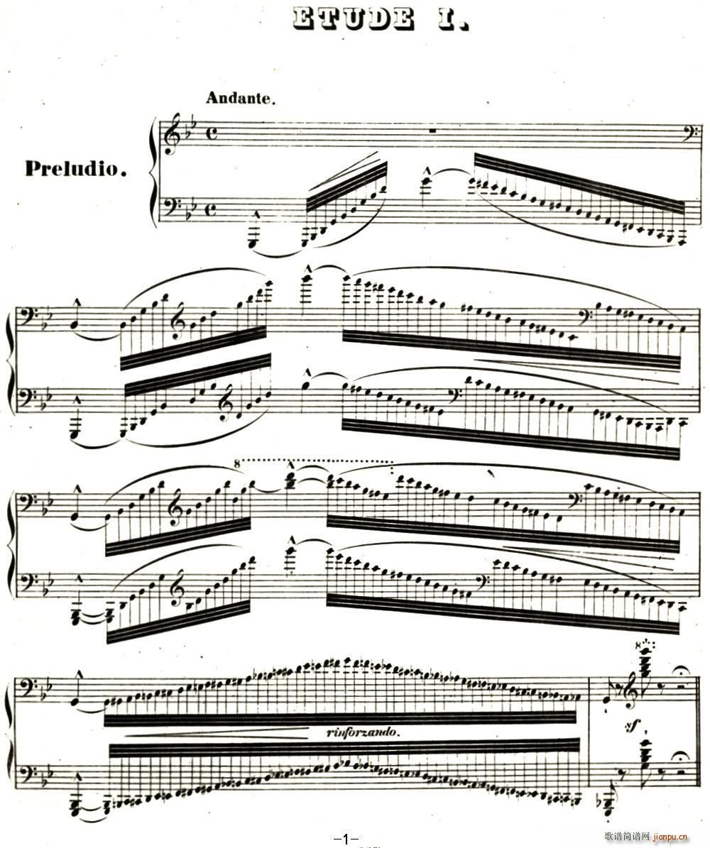 李斯特帕格尼尼大练习曲1(钢琴谱)1