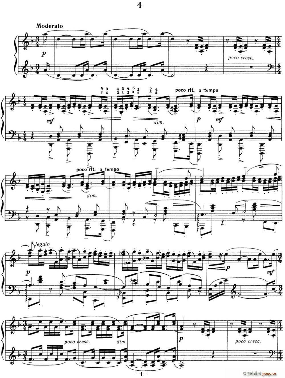 拉赫玛尼诺夫 音画练习曲4或5 Etudes tableaux Op 33 No 4(钢琴谱)1