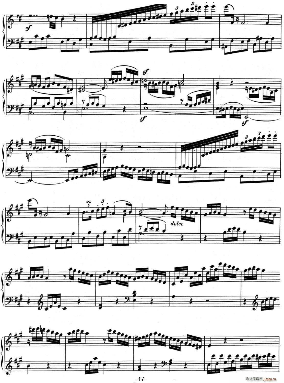 贝多芬钢琴奏鸣曲02 A大调 Op 2 No 2 A major(钢琴谱)17