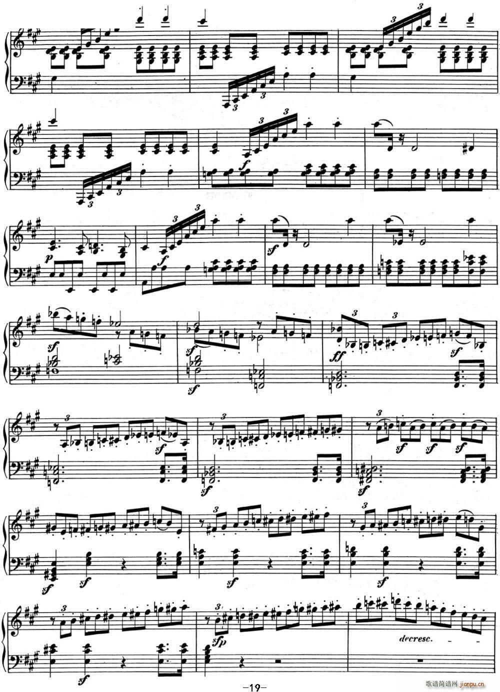 贝多芬钢琴奏鸣曲02 A大调 Op 2 No 2 A major(钢琴谱)19