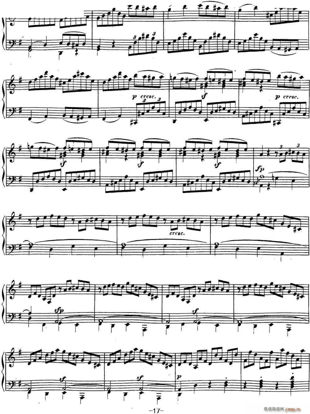 贝多芬钢琴奏鸣曲16 G大调 Op 31 No 1 G major(钢琴谱)17