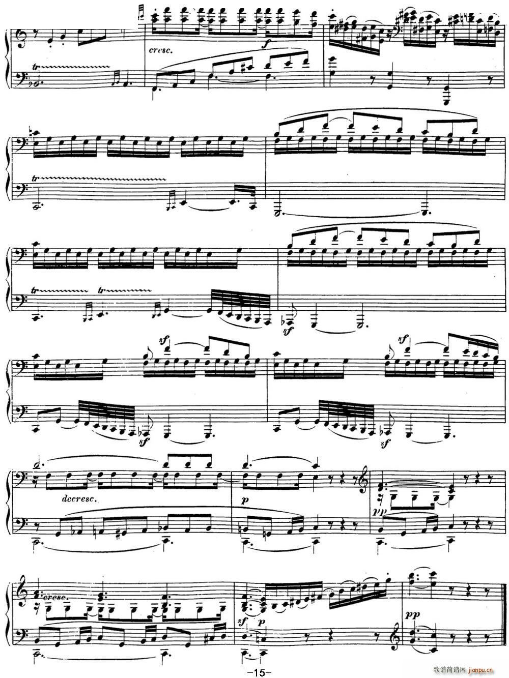 贝多芬钢琴奏鸣曲16 G大调 Op 31 No 1 G major(钢琴谱)15