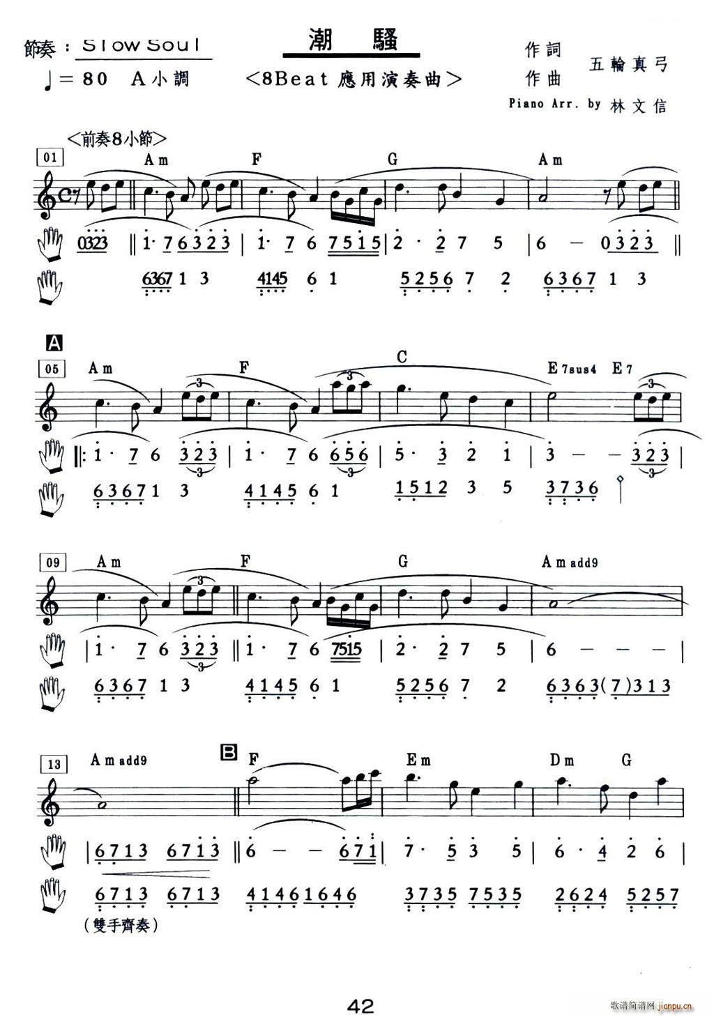 朝骚 爵士钢琴(钢琴谱)1