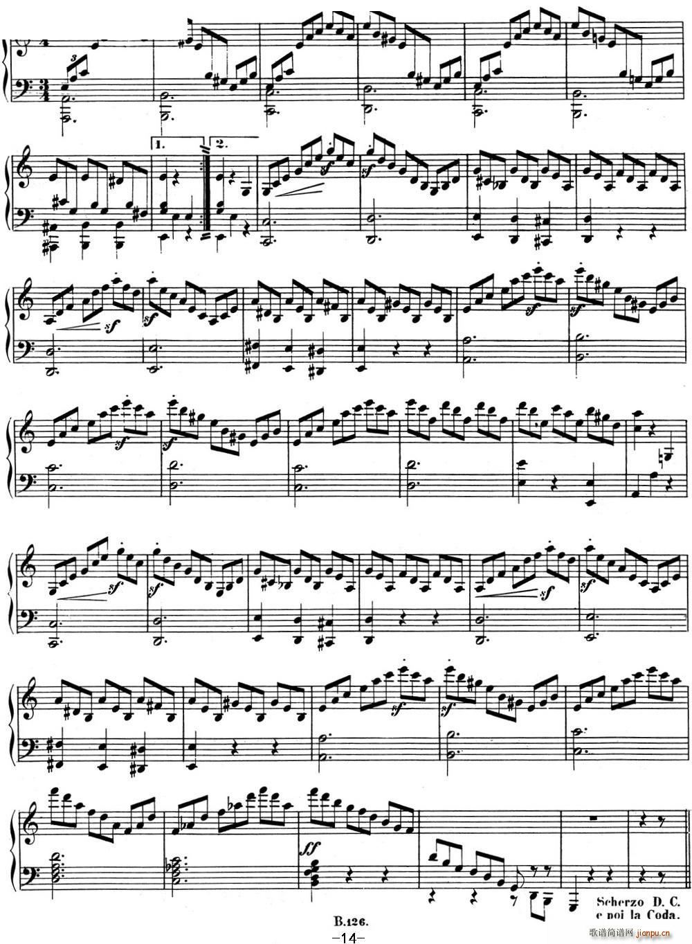 贝多芬钢琴奏鸣曲03 C大调 Op 2 No 3 C major(钢琴谱)14