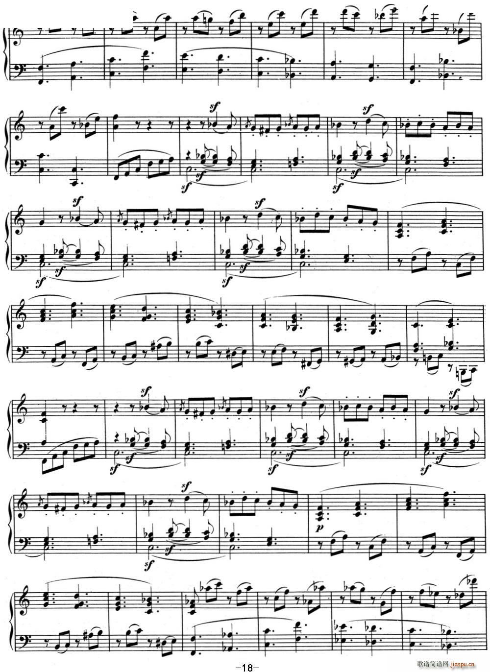 贝多芬钢琴奏鸣曲03 C大调 Op 2 No 3 C major(钢琴谱)18