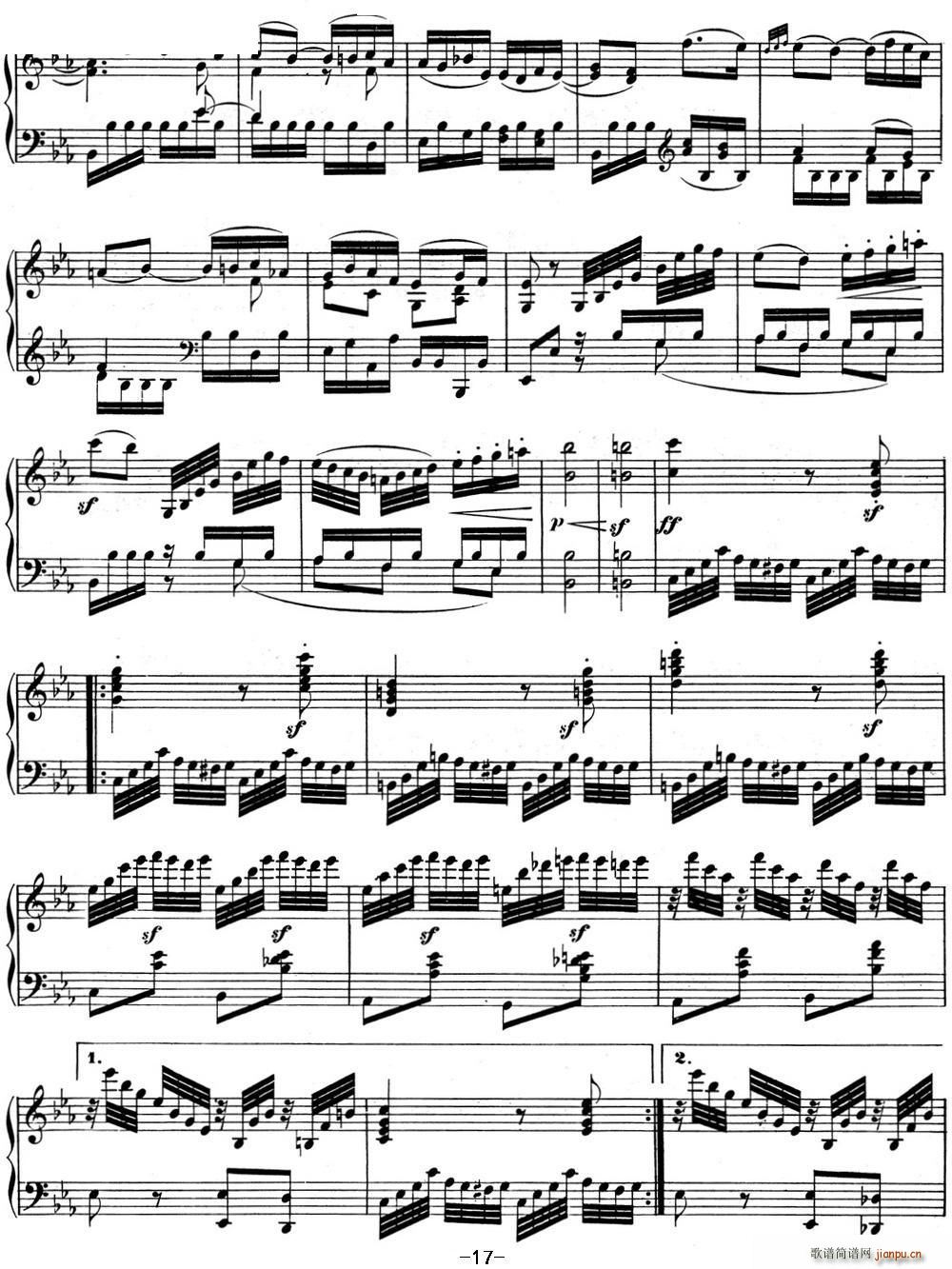 贝多芬钢琴奏鸣曲04 大调奏鸣曲 降E大调 Op 7 E flat major(钢琴谱)17