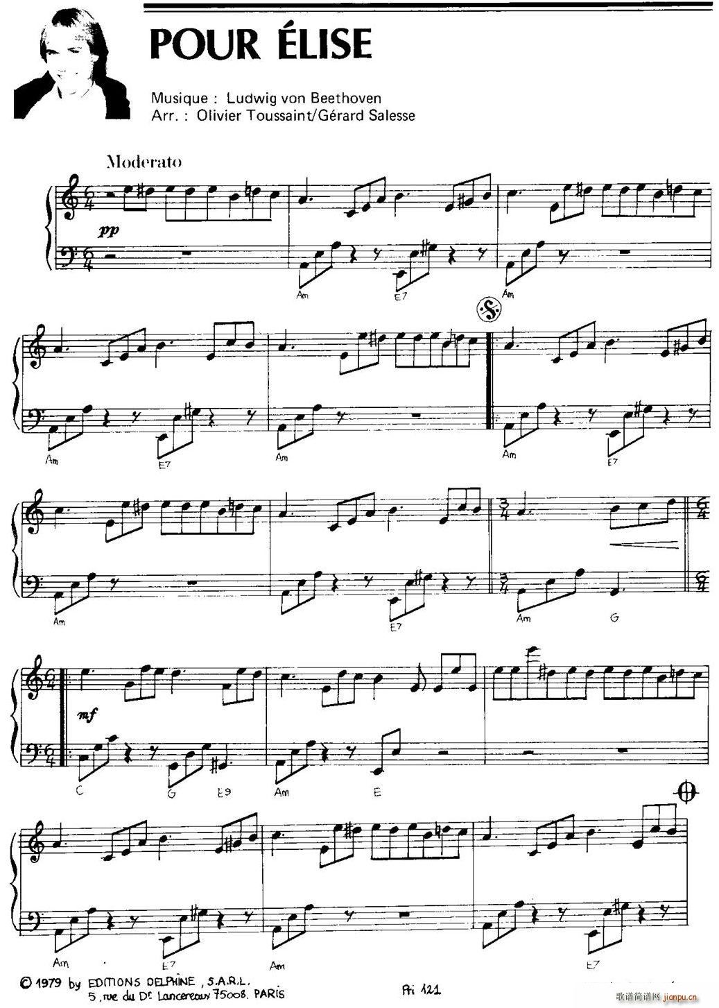 POUR ELISE(钢琴谱)1