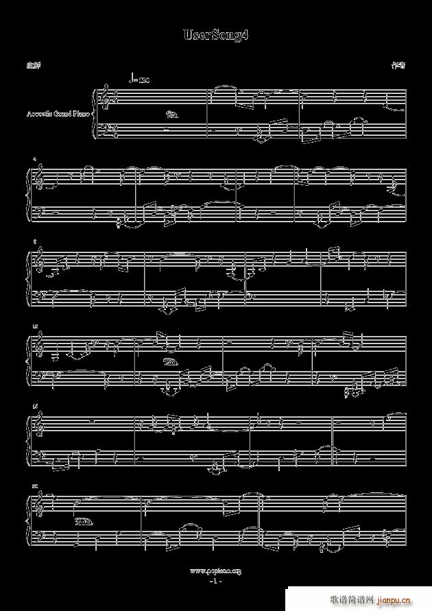 UserSong4(钢琴谱)1
