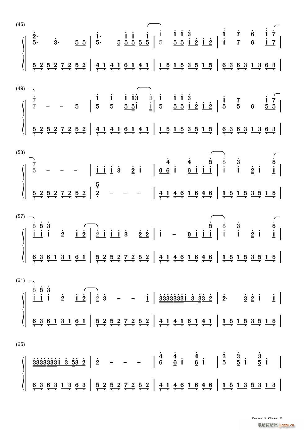 Pompeii完整版 双手(钢琴谱)3