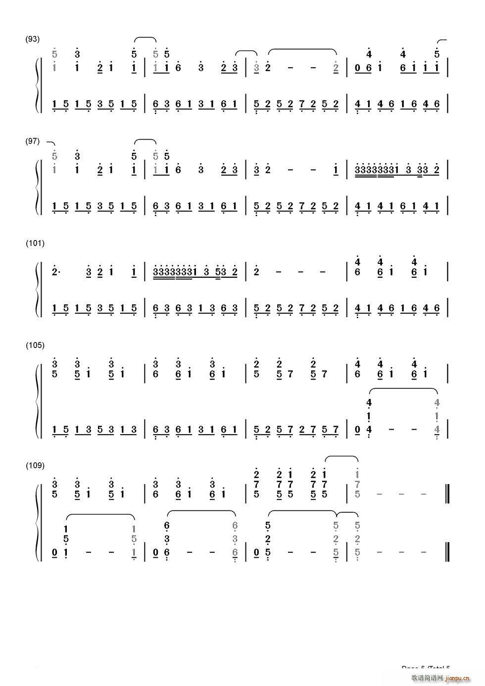 Pompeii完整版 双手(钢琴谱)5