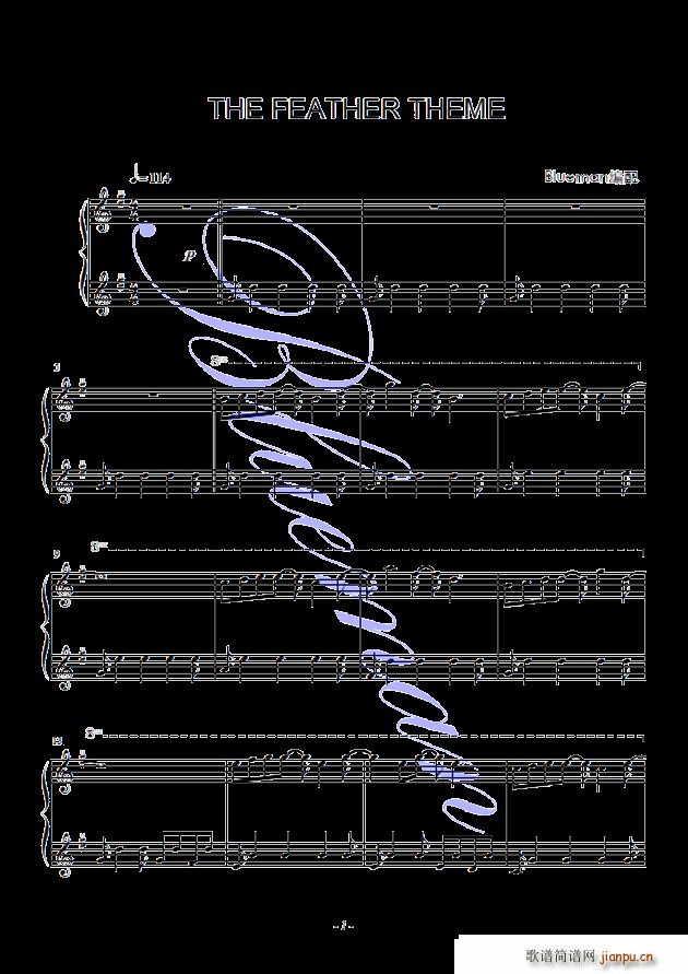 The Feather Theme Blueame编配(钢琴谱)1