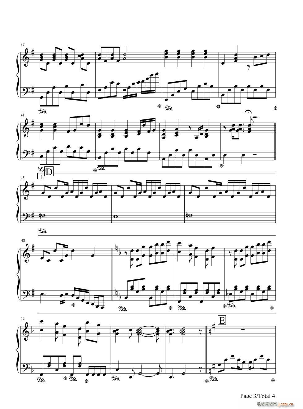 花香 薰衣草主题曲(钢琴谱)3