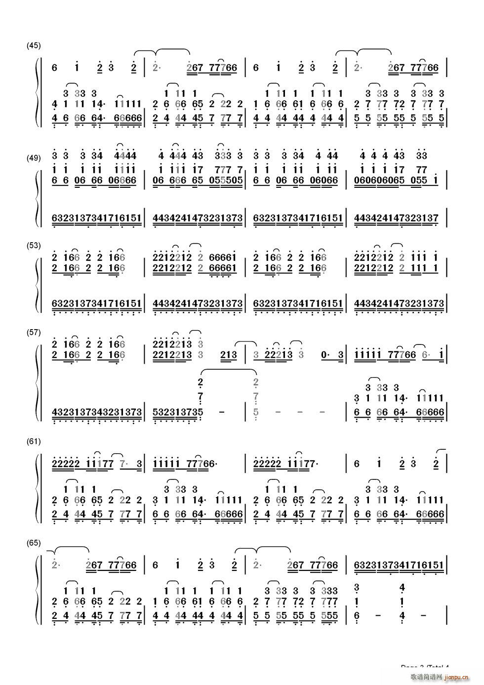 Dangerous 双手(钢琴谱)3