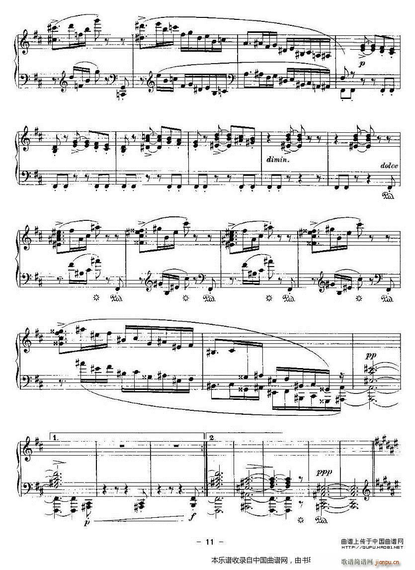 Ballades 勃拉姆斯4首叙事曲(钢琴谱)11