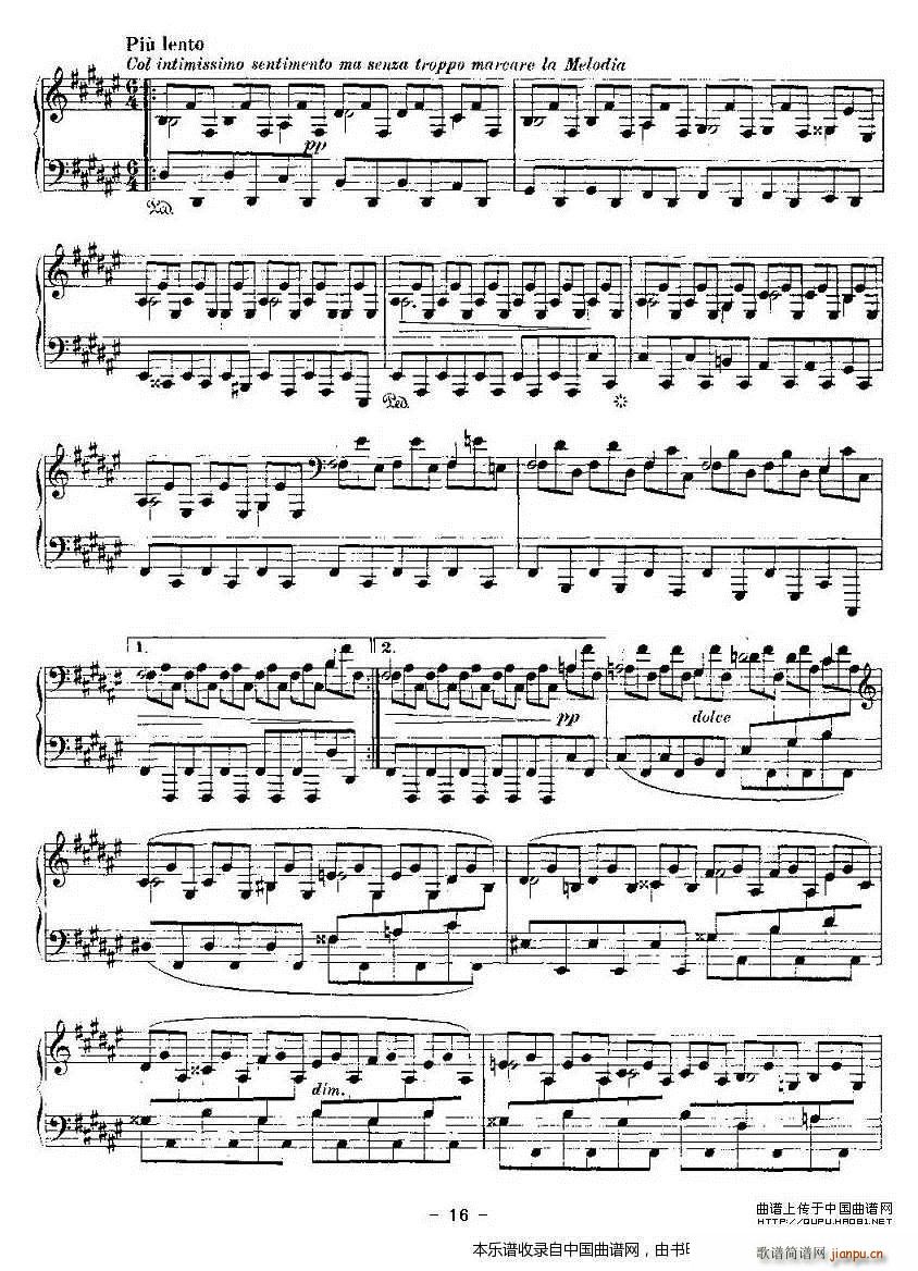 Ballades 勃拉姆斯4首叙事曲(钢琴谱)16
