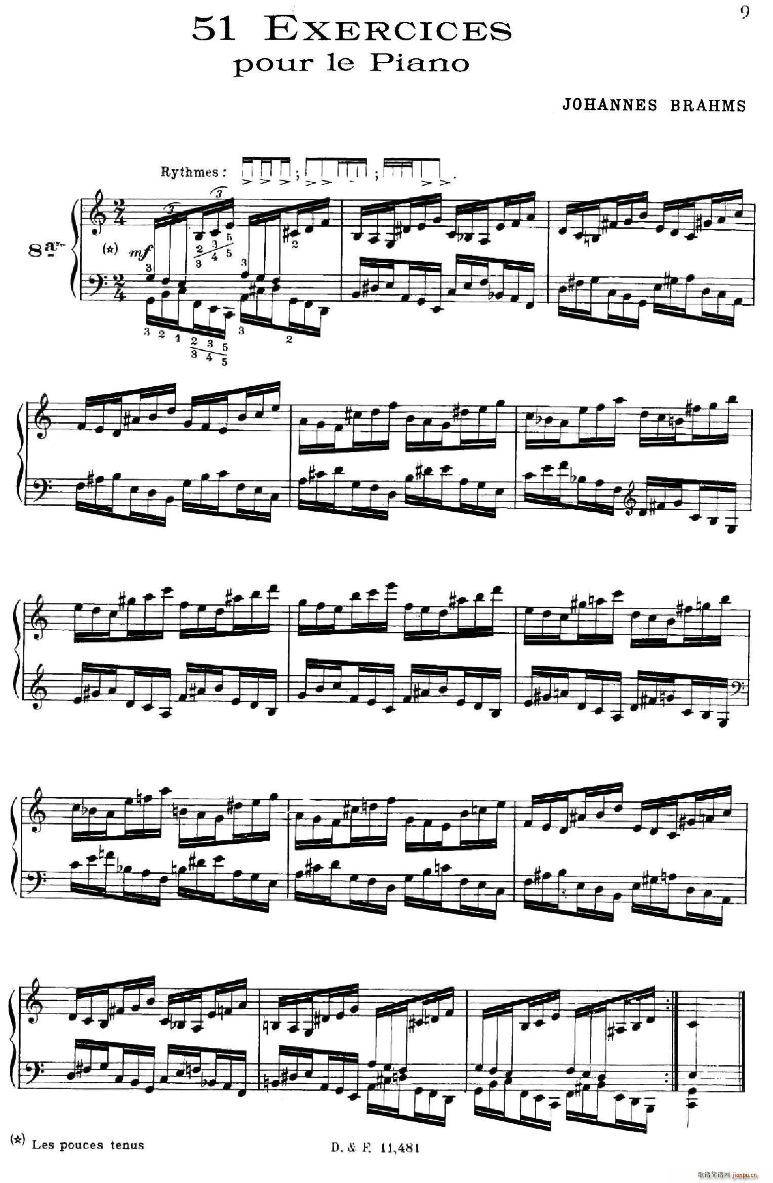 51 Exercises WoO 6 51首钢琴练习 8 12(钢琴谱)1