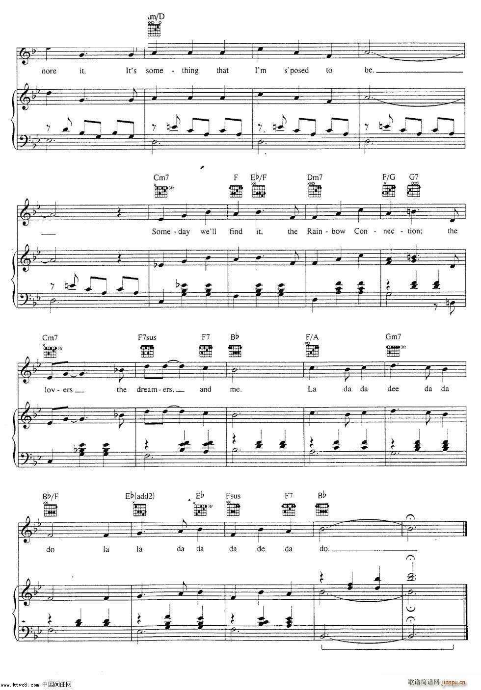 Rainbow Connection 布偶电影(钢琴谱)5