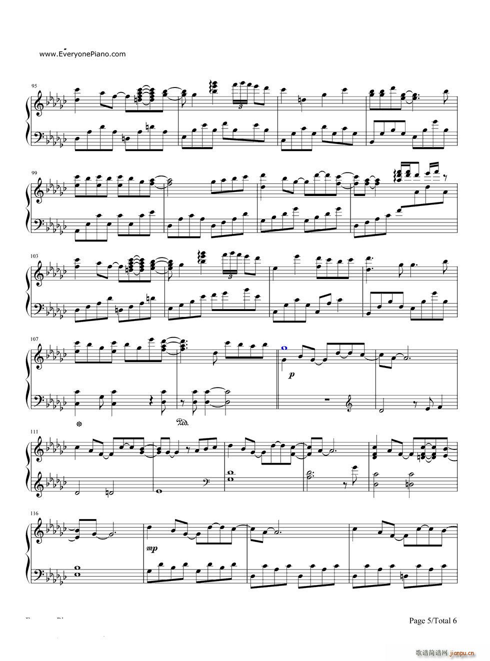 邻家的龙猫(钢琴谱)5