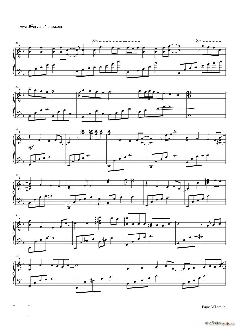 邻家的龙猫(钢琴谱)3