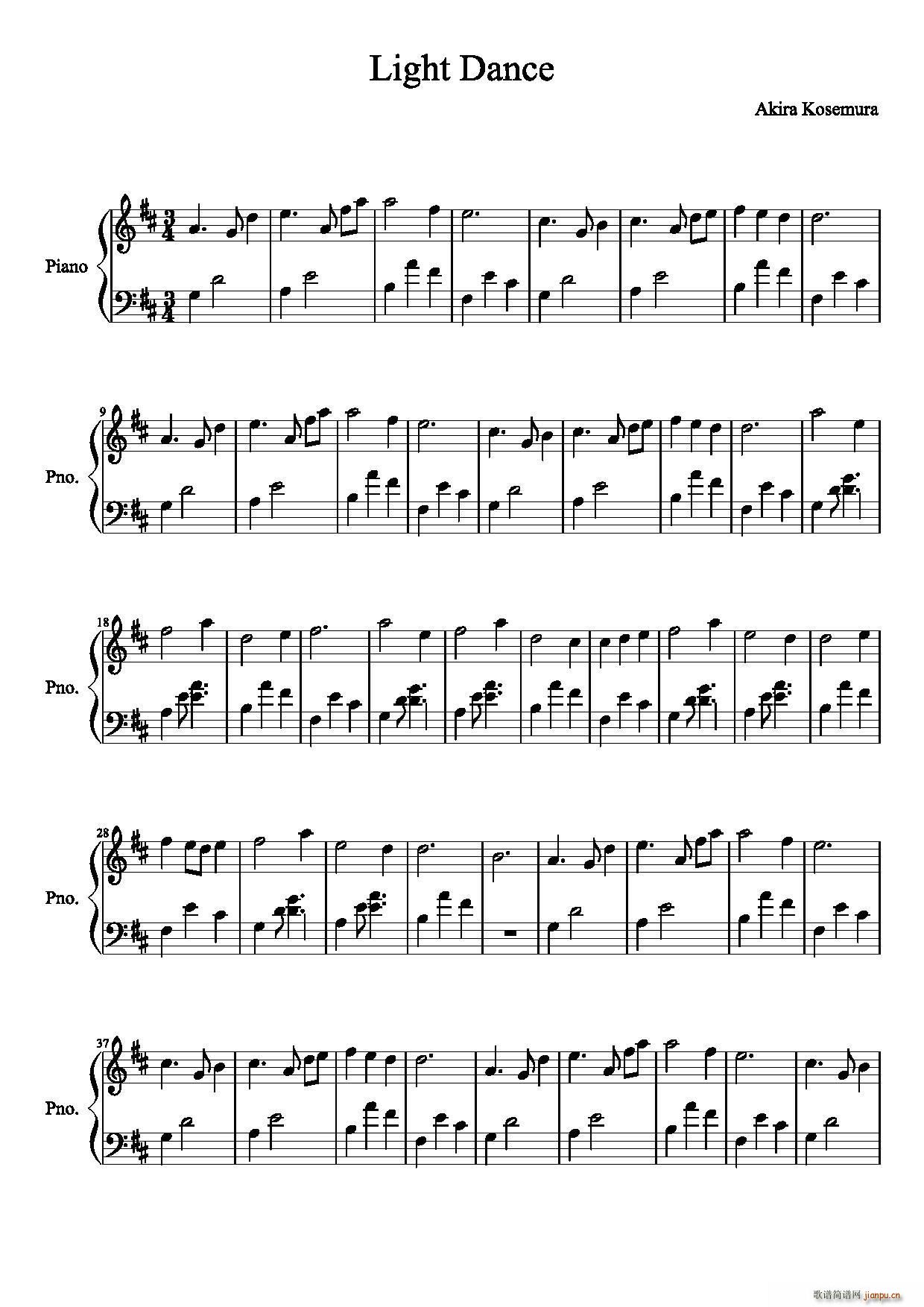 Light Dance 光之舞(钢琴谱)1