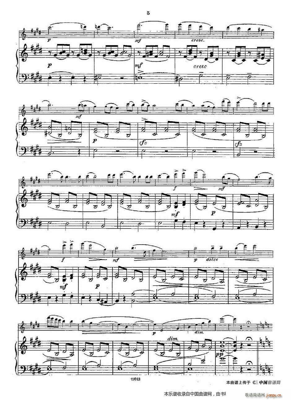 Opern Transcriptionen Op 45 1 长笛 钢琴伴奏(钢琴谱)5