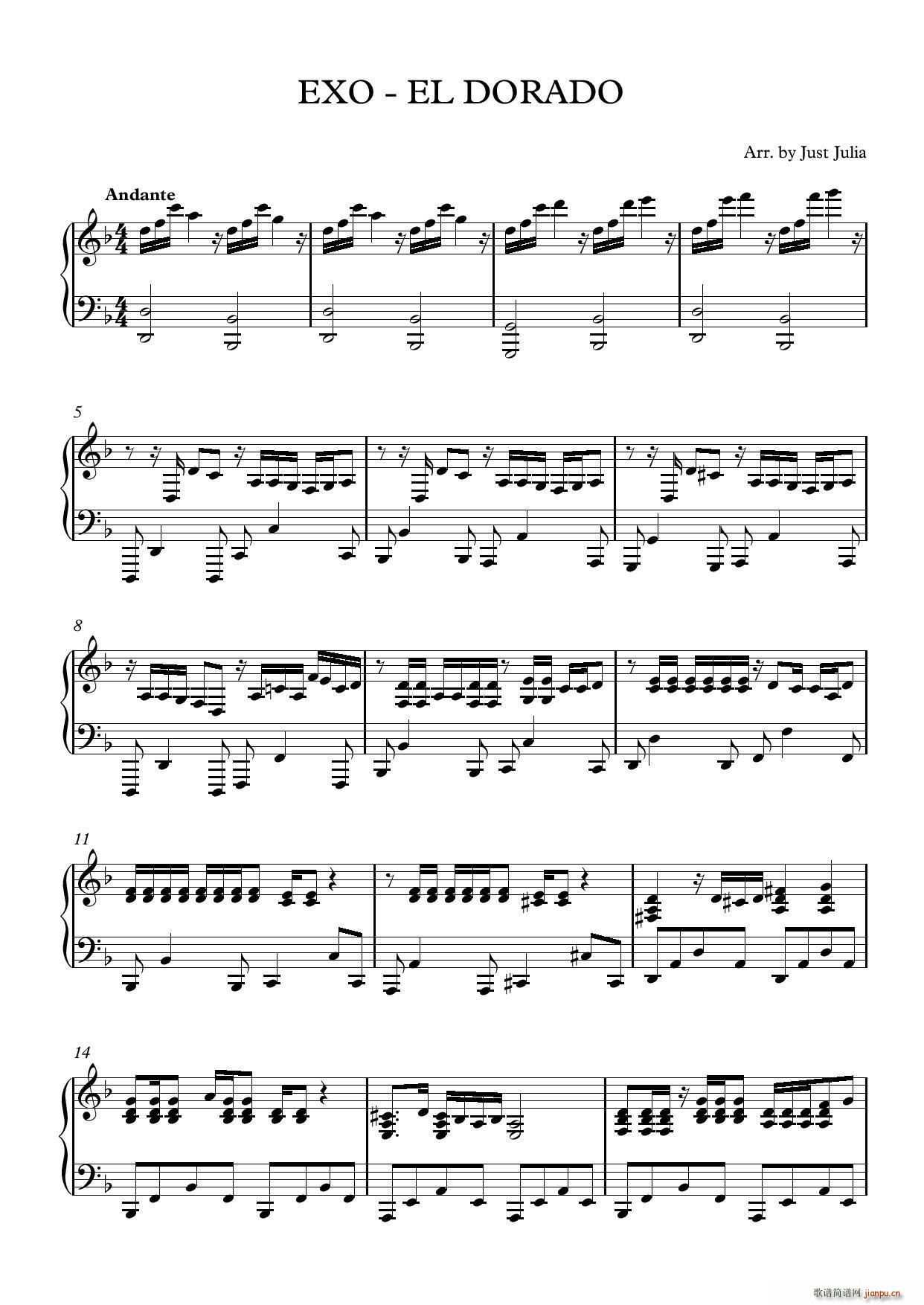 EL DORADO 黄金国(钢琴谱)1