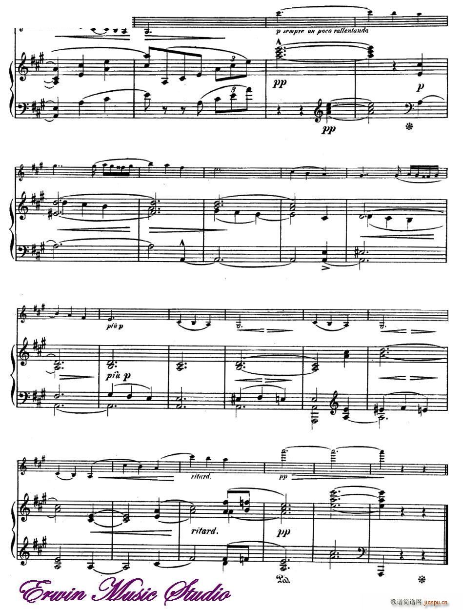 ROMANZE 浪漫曲 选自 公主梅特涅的专辑 小提琴 钢琴伴奏(钢琴谱)6