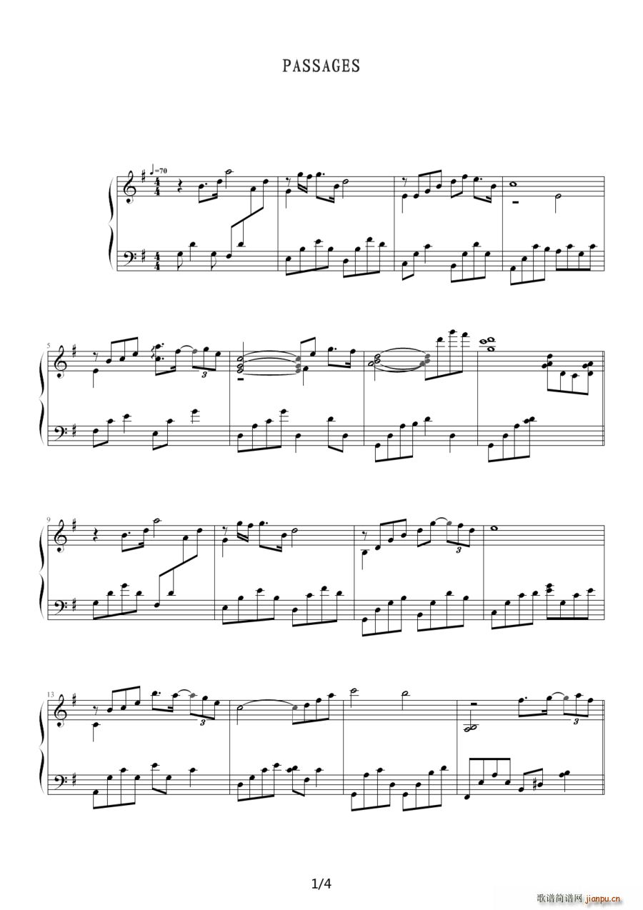 Passages(钢琴谱)1